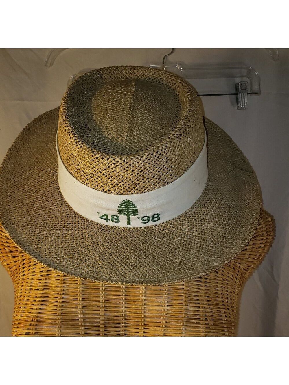 Vintage Akron Aeros Heres' Fred Golf Company Straw Hat - OS